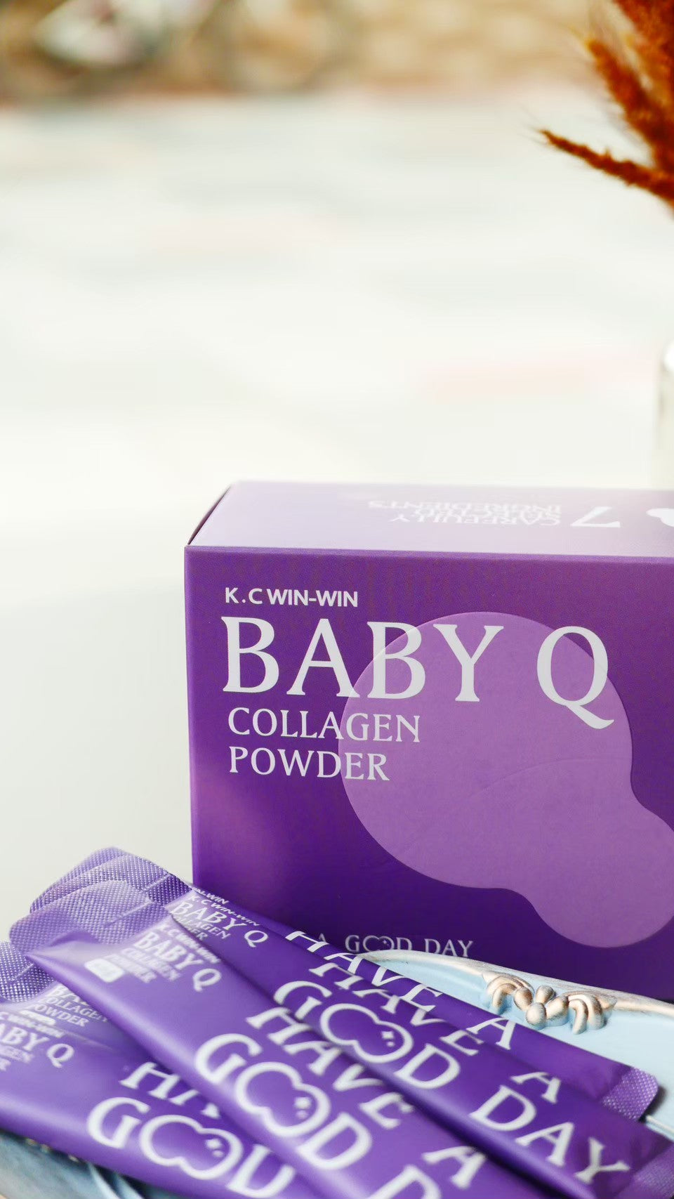 【365 Pick Select 店主私心推介】K.C WIN-WIN BABY Q 膠原蛋白粉 (20包/盒) ｜日本 14 項專利｜零腥味百香果風味｜孕婦哺乳安心飲用